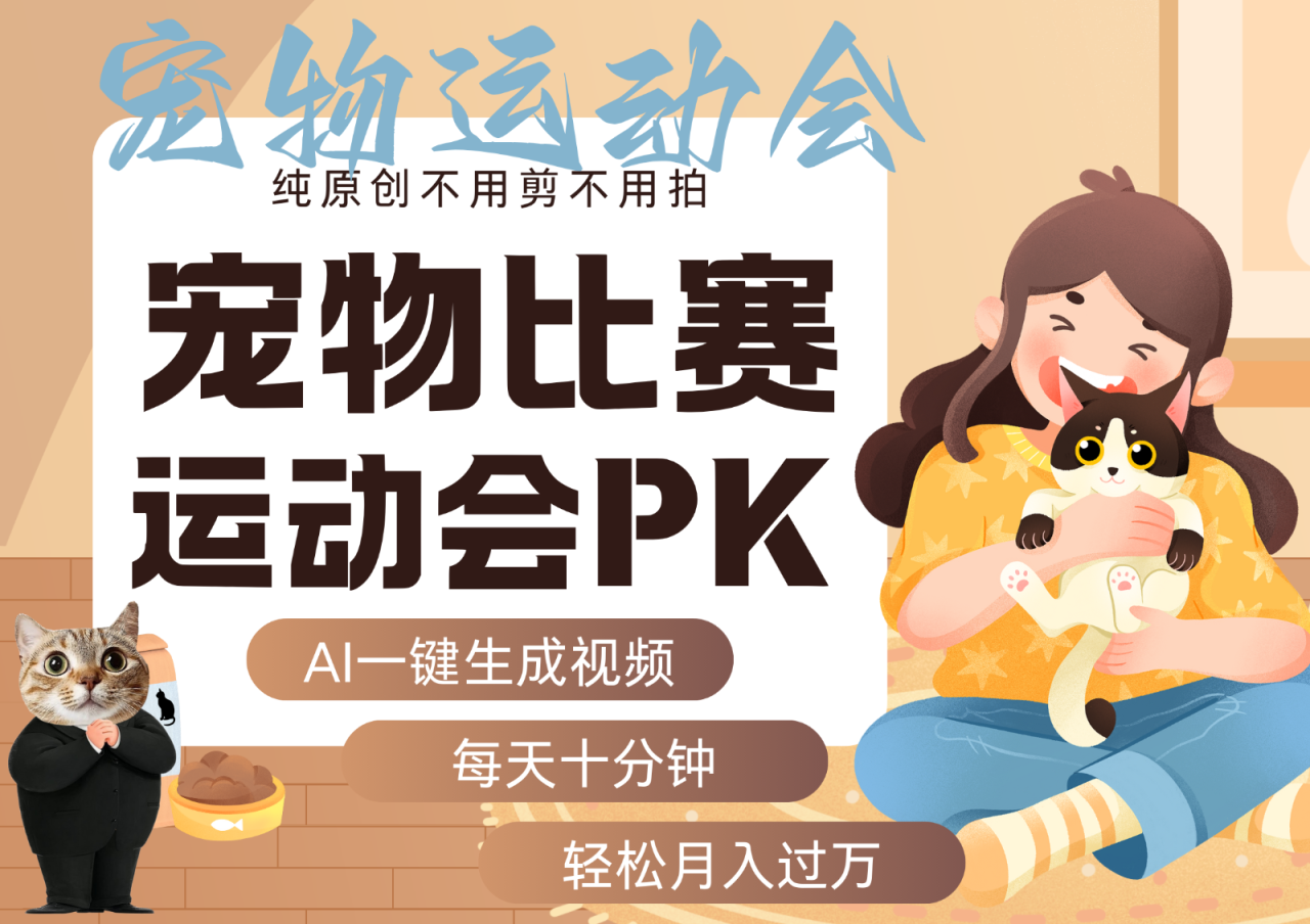 AI萌宠运动员跳水 射击 篮球 足球比赛 每天十分钟 附详细提示词文案库 代替做…-宝藏屋创业网