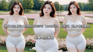 微胖女孩舞蹈AI视频制作提示词(含绘图词、视频词) 跳舞+视频教程-宝藏屋创业网