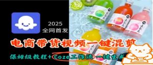 2025全网首发,电商带货视频一键混剪保姆级教程+Coze工作流一键生成-宝藏屋创业网