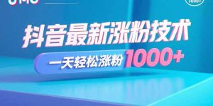 抖音最新涨粉技术,一天轻松涨粉1000+-宝藏屋创业网