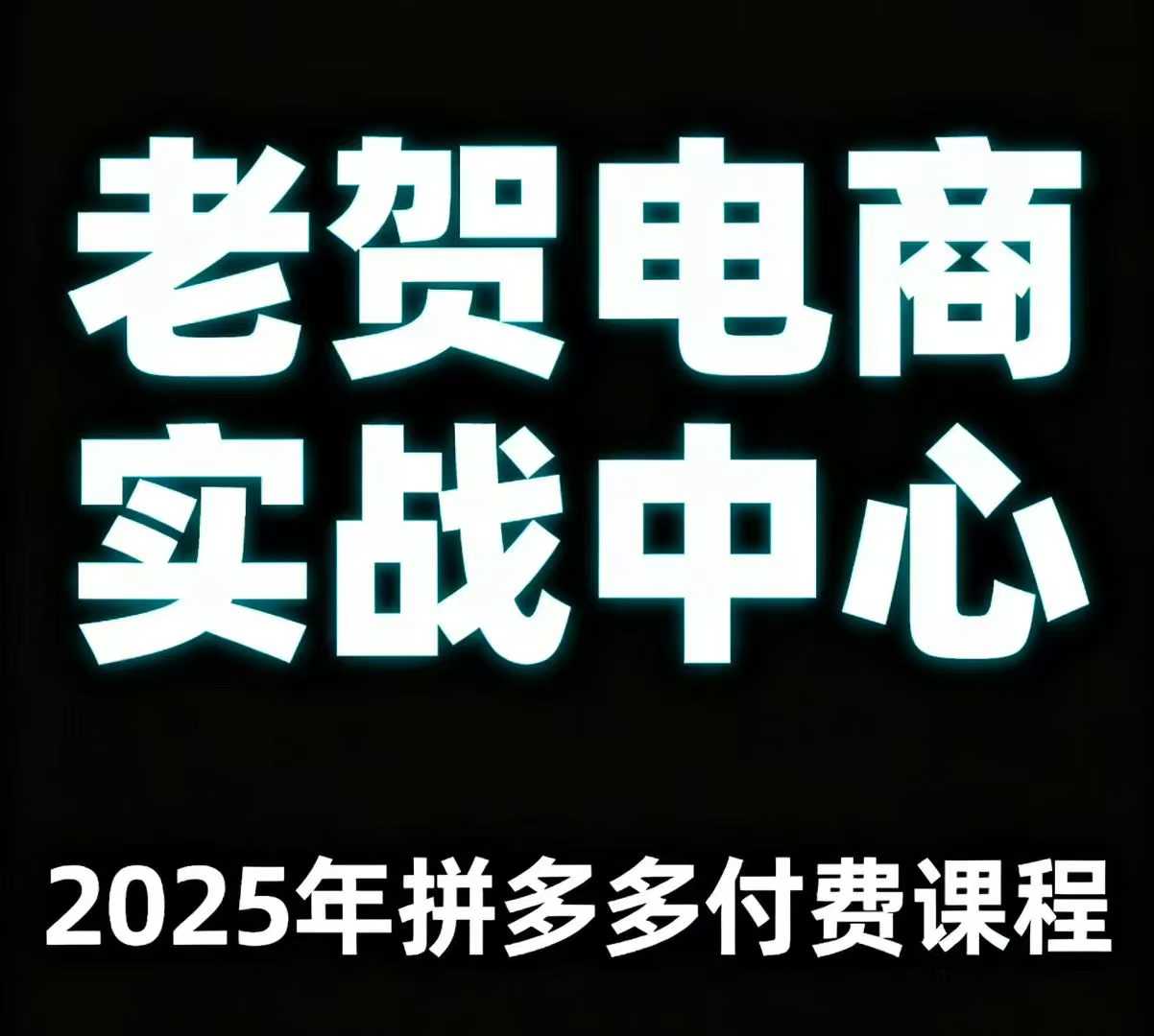 老贺电商2025年拼多多付费课程，用通俗易懂的方法告诉你多多怎么玩-宝藏屋创业网