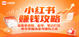 小红书赚钱攻略:高客单逻辑、起号、笔记打造、教你掌握流量与赚钱之道-宝藏屋创业网