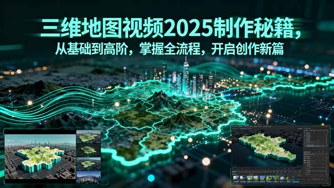 三维地图视频2025制作秘籍，从基础到高阶，掌握全流程，开启创作新篇-宝藏屋创业网