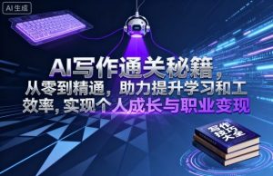 AI写作通关秘籍,从零到精通,助力提升学习和工作效率,实现个人成长与职业变现-宝藏屋创业网