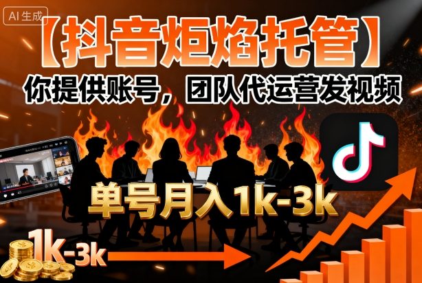 https://wc.yk520.top/wp-content/uploads/2025/09/20250917041043-68ca34c37c4b7.jpeg 【抖音炬焰托管】你提供账号,团队代运营发视频,单号月入1k+【揭秘】