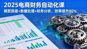 2025电商财务自动化课,模型搭建+数据处理+财务分析,效率提升80%-宝藏屋创业网