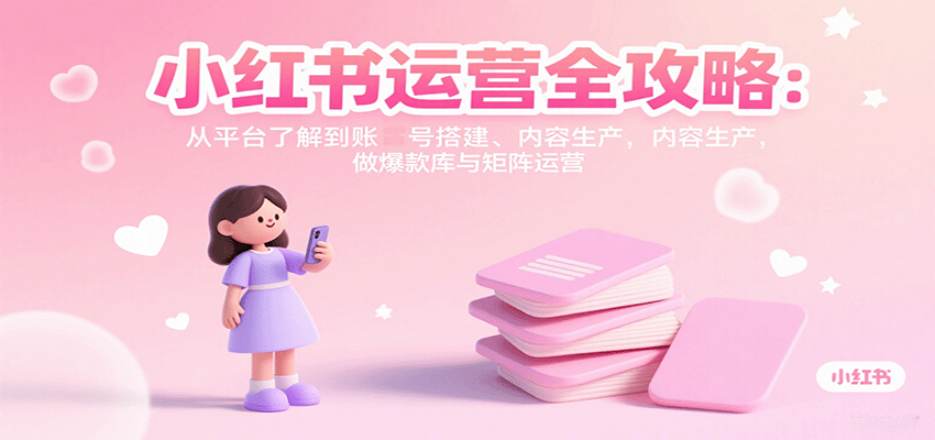 https://wc.yk520.top/wp-content/uploads/2025/09/20250917061026-68ca50d23f4ff.png 小红书运营全攻略:从平台了解到账号搭建、内容生产,做爆款库与矩阵运营