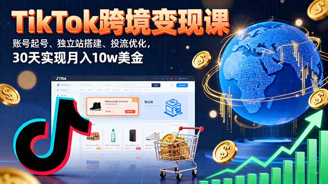 https://wc.yk520.top/wp-content/uploads/2025/09/20250918042049-68cb88a1b710b.jpeg TikTok跨境变现课:账号起号、独立站搭建、投流优化,30天实现月入10w美金