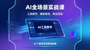 AI全场景实战课,工具教学、爆款案例、商业变现,64个垂直领域落地指南-宝藏屋创业网
