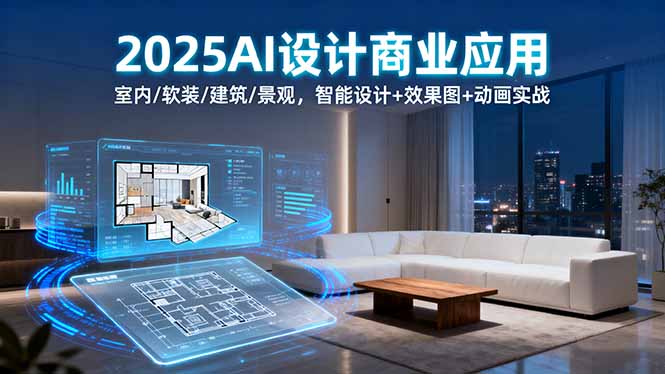 https://wc.yk520.top/wp-content/uploads/2025/09/20250920042028-68ce2b8c1e921.jpeg 2025AI设计商业应用:室内/软装/建筑/景观,智能设计+效果图+动画实战