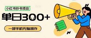 小红书抄书项目,无脑操作,一天3张-宝藏屋创业网