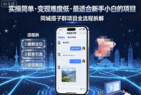 https://wc.yk520.top/wp-content/uploads/2025/09/20250921121033-68cfeb397a817.jpeg 实操简单,变现难度低,最适合新手小白做的项目,每天轻松收入3张,同城搭子群项目全流程拆解