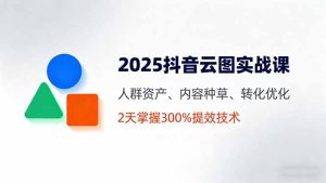 2025抖音云图实战课,人群资产、内容种草、转化优化,2天掌握300%提效技术-宝藏屋创业网