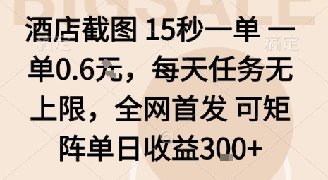 https://wc.yk520.top/wp-content/uploads/2025/09/20250922082011-68d106bb5f1ba.jpeg 酒店截图15秒一单,一单0.6米,每天任务无上限,全网首发可矩阵单日收益3张【揭秘】