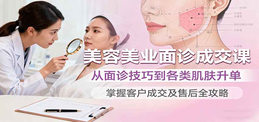 https://wc.yk520.top/wp-content/uploads/2025/09/20250924061047-68d38b67256bc.png 美容美业面诊成交课,从面诊技巧到各类肌肤升单,掌握客户成交及售后全攻略