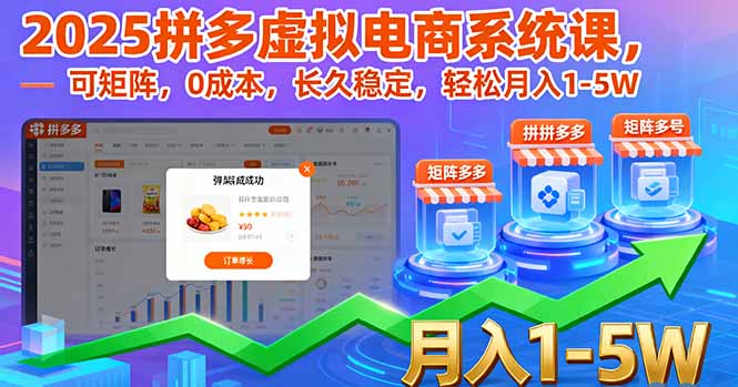 https://wc.yk520.top/wp-content/uploads/2025/09/20250924062016-68d38da03f3c7.jpeg 2025拼多多虚拟电商系统课,可矩阵,0成本,长久稳定,轻松月入1-5W
