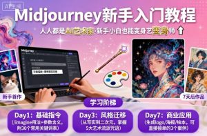 midjourney新手入门教程:人人都是AI艺术家,新手小白也能变身艺术大师-宝藏屋创业网