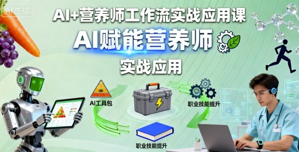 https://wc.yk520.top/wp-content/uploads/2025/09/20250929021037-68d9ea9dd7aaa.jpeg AI+营养师工作流实战应用课,AI赋能营养师