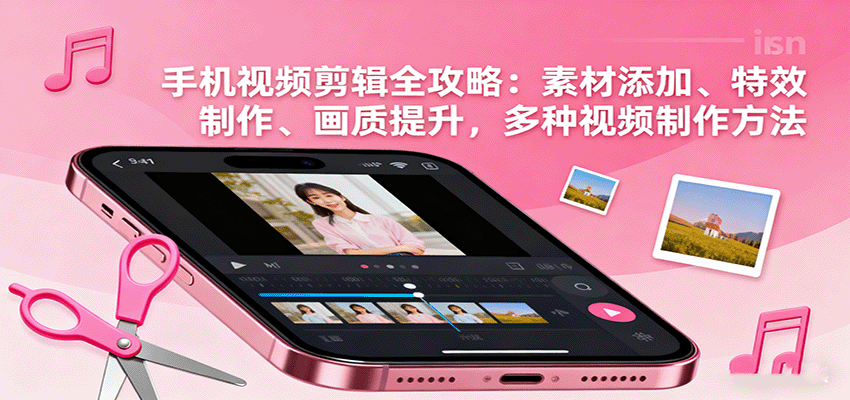 https://wc.yk520.top/wp-content/uploads/2025/09/20250929101024-68da5b10bc8e9.png 手机视频剪辑全攻略:素材添加、特效制作、画质提升,多种视频制作方法