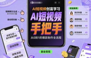 AI短视频创富学习,手把手教会你制作AI短视频-宝藏屋创业网