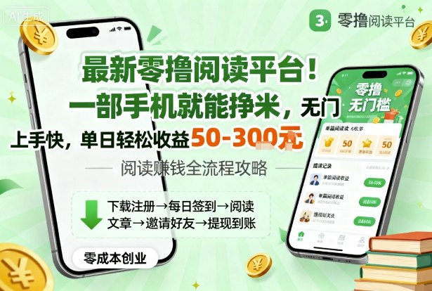https://wc.yk520.top/wp-content/uploads/2025/10/20251008025140-68e5d1bc6ba0e.jpeg 最新零撸阅读平台!一部手机就能挣米,无门槛上手快,单日轻松收益50-3张【揭秘】