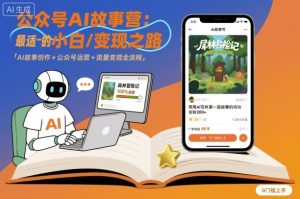 公众号ai故事营,最适合小白的自媒体变现之路-宝藏屋创业网