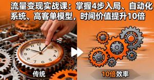 流量变现实战课:掌握4步入局、自动化系统、高客单模型,时间价值提升10倍-宝藏屋创业网