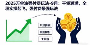 2025万金油强付费玩法-9月:干货满满,全程实操起飞,强付费最强玩法-宝藏屋创业网