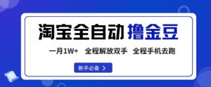 淘宝菜鸟全自动撸金豆,轻松月入1W+,全程手机去跑,操作简单【揭秘】-宝藏屋创业网