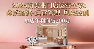 2025新美业门店运营全案:体系搭建-运营管理-风险控制,单店年利润破200万-宝藏屋创业网