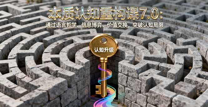 本质认知重构课7.0：通过语言哲学、信息博弈、价值交换，突破认知局限-宝藏屋创业网