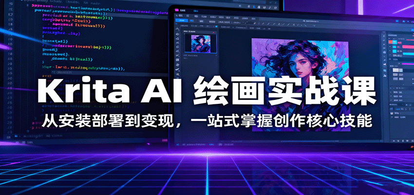 https://wc.yk520.top/wp-content/uploads/2025/10/20251009101119-68e78a475bb33.png Krita AI 绘画实战课:从安装部署到变现,一站式掌握创作核心技能