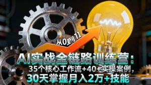 AI实战全链路训练营:35个核心工作流+40+实操案例,30天掌握月入2万+技能-宝藏屋创业网