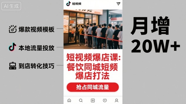 https://wc.yk520.top/wp-content/uploads/2025/10/20251011042107-68e9db33de855.jpeg 短视频爆店课,餐饮同城短视频爆店打法