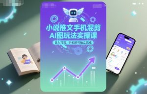 小说推文手机混剪AI图玩法实操课,日入可观,手机即可独立完成-宝藏屋创业网