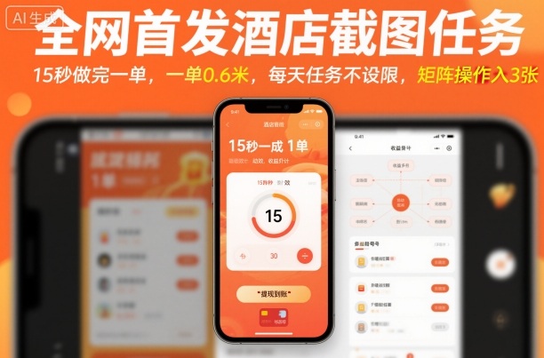 https://wc.yk520.top/wp-content/uploads/2025/10/20251013061044-68ec97e47957b.jpeg 全网首发酒店截图任务,15秒做完一单,一单0.6米,每天任务不设限,矩阵操作日入3张【揭秘】