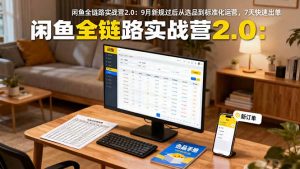 闲鱼全链路实战营2.0:9月新规过后从选品到标准化运营,7天快速出单-宝藏屋创业网