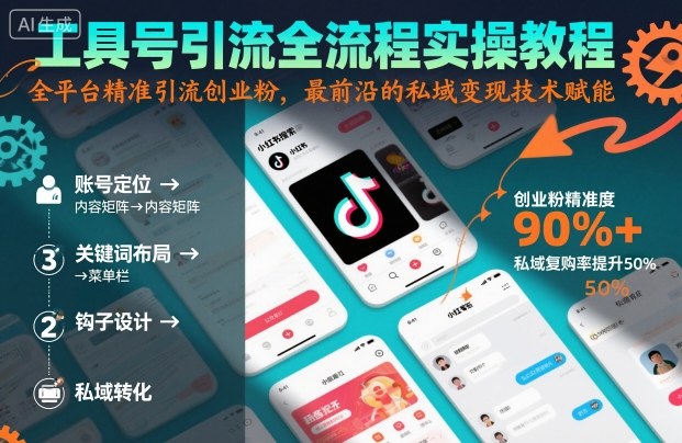 工具号引流全流程保姆级实操教程，全平台精准引流创业粉，最前沿的私域变现技术赋能-宝藏屋创业网