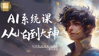 AI系统课程，从小白到大神系统学AI，AI声音-AI绘画-AI视频一门课全掌握-宝藏屋创业网