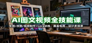 AI图文视频全技能课:生图/改图/视频制作+Lora训练,覆盖电商 、设计多场景-宝藏屋创业网