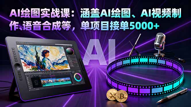 https://wc.yk520.top/wp-content/uploads/2025/10/20251017141021-68f24e4d79fc0.jpeg AI绘图实战课:涵盖AI绘图、AI视频制作、语音合成等,单项目接单5000+