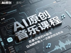 AI原创音乐课程,在家可做的Ai副业,让Ai给所有人一次新的创业机会-宝藏屋创业网