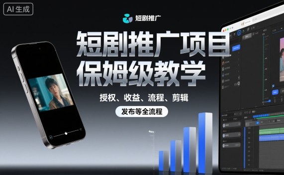 https://wc.yk520.top/wp-content/uploads/2025/10/20251020105436-68f614ec3f817.jpeg 短剧推广项目保姆级教学,授权、收益、流程、剪辑,发布等全流程