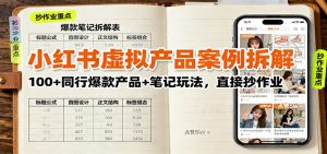 小红书虚拟产品案例拆解:100+同行爆款产品+笔记玩法,直接抄作业-宝藏屋创业网