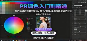 PR调色入门到精通:从色彩理论到案例实操,婚礼/医美/美食多场景调色技巧-宝藏屋创业网
