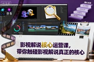 影视解说核心运营课,带你触碰影视解说真正的核心-宝藏屋创业网