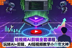 短视频Ai剪辑全套课程,玩转AI+剪辑,AI短视频教学小白变大神-宝藏屋创业网
