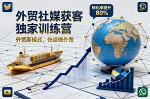 外贸社媒获客独家训练营,外贸新模式,快速做外贸-宝藏屋创业网