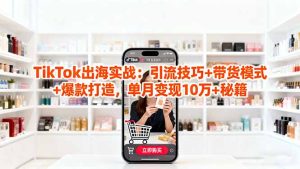 「TikTok出海实战」引流技巧+带货模式+爆款打造,单月变现10万+秘籍-宝藏屋创业网