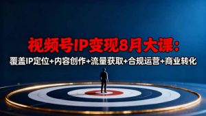 视频号IP变现8月大课,覆盖IP定位+内容创作+流量获取+合规运营+商业转化-宝藏屋创业网
